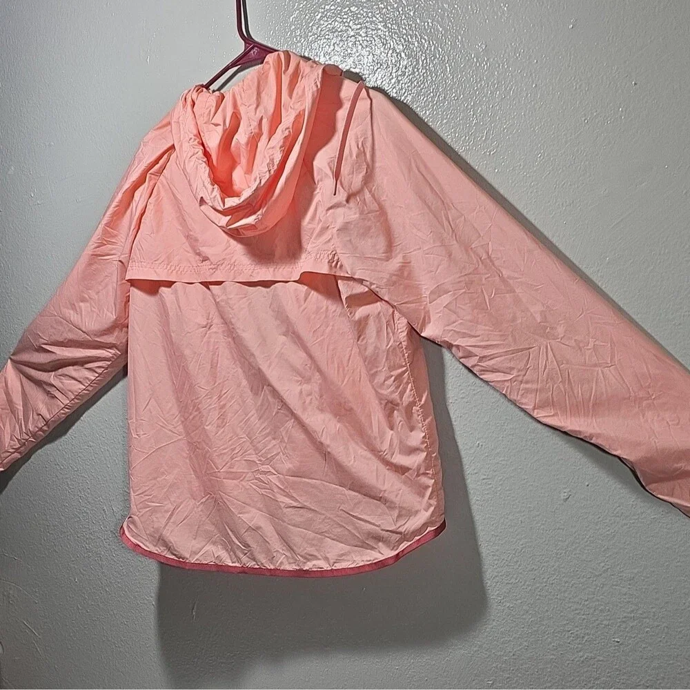 Nike Women’s Pink Hooded Full Zip Nylon Windbreaker Jacket, Size S